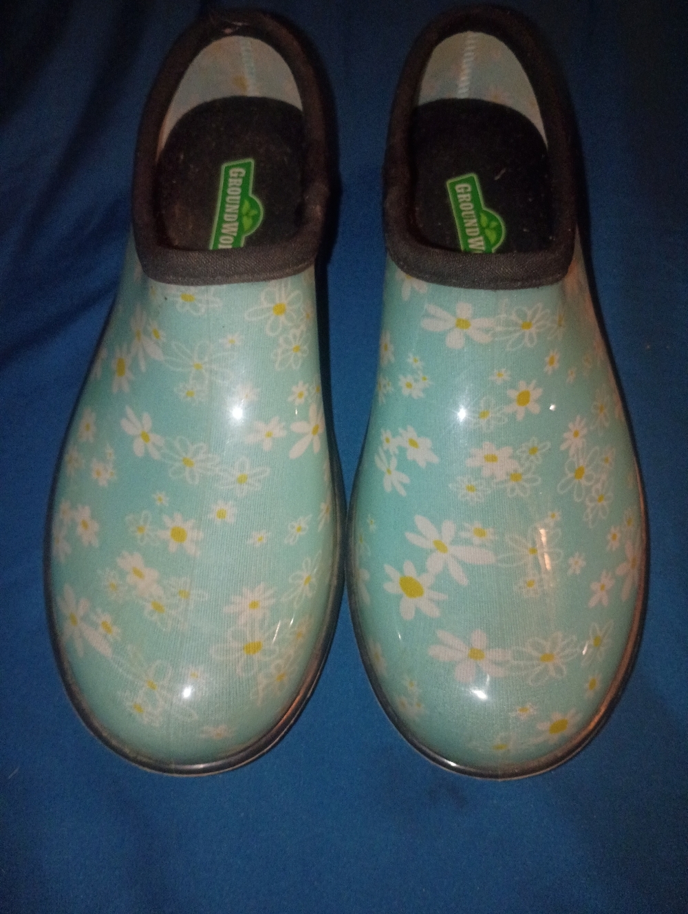 Women's Floral Rain Clogs - Aqua
